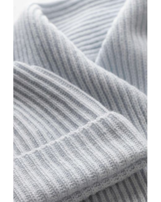 Johnstons Gray Children's Cashmere Ribbed Scarf