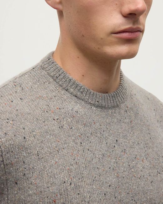 Johnstons Gray Donegal Cashmere Marl Jumper for men