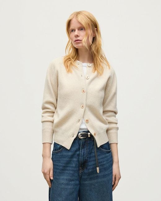 Johnstons Blue Blyth Lambswool Cardigan