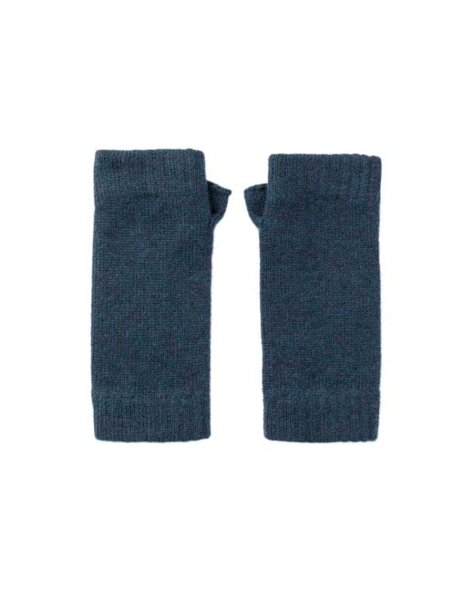 Johnstons Blue Cashmere Wrist Warmers