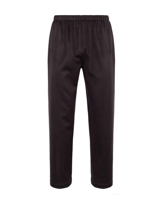 Johnstons Black Cashmere Pyjama Lounge Set for men