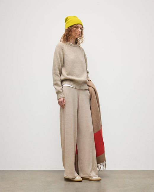 Johnstons White Bay Marl Cashmere & Cotton Jumper
