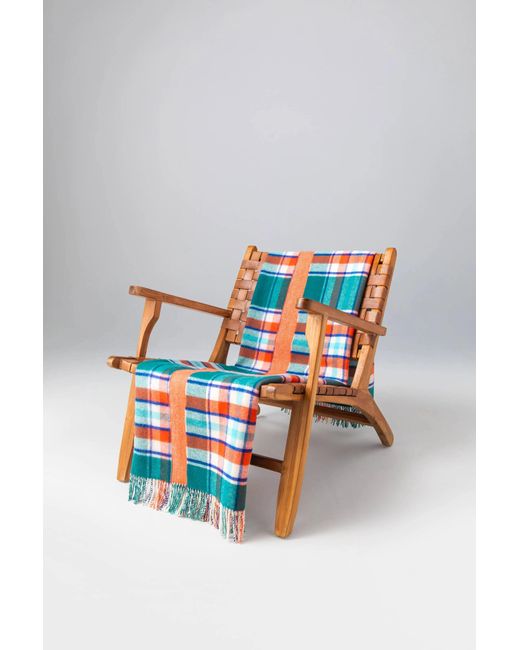Johnstons Orange Vibrant Reversible Lambswool Throw