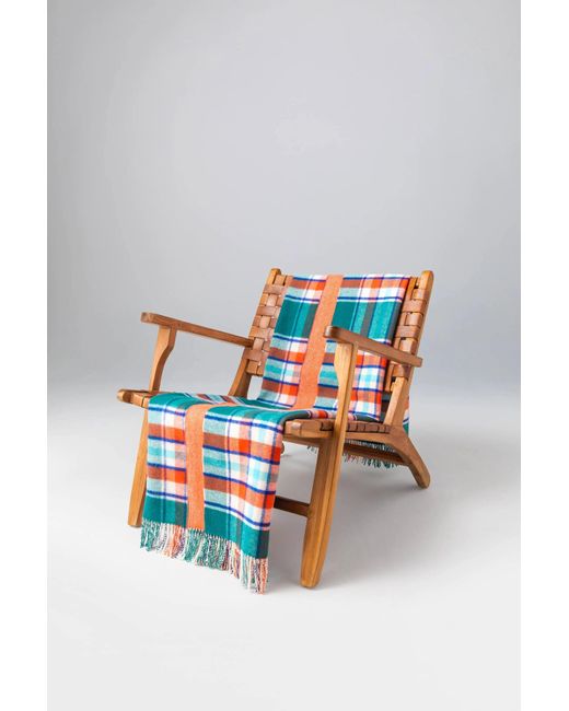 Johnstons Orange Vibrant Reversible Lambswool Throw
