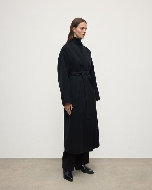 Johnstons Blue Cashmere Wrap Coat