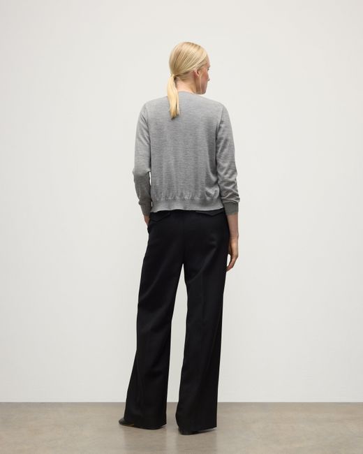 Johnstons White Honor Superfine Cashmere Cardigan