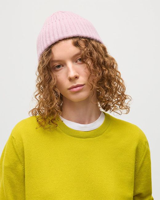 Johnstons Yellow Lunan Classic Crew Jumper