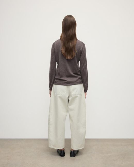 Johnstons White Superfine Cashmere Jumper