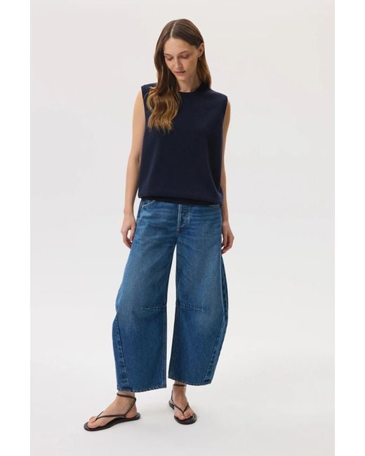 Johnstons Blue Dark Cashmere Tank