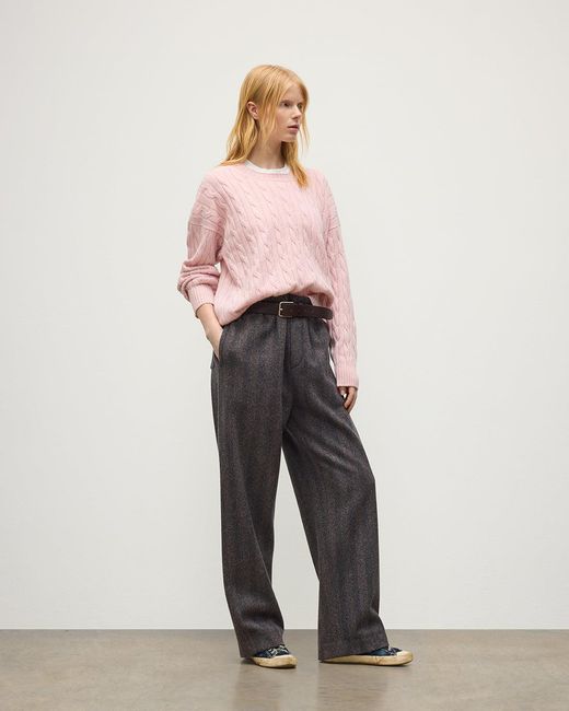 Johnstons Pink Kylesku Cashmere Jumper
