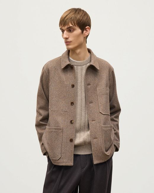 Johnstons White The Weavers Jacket for men