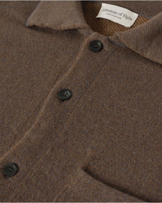 Johnstons Green Tweel & Cashmere Shirt for men