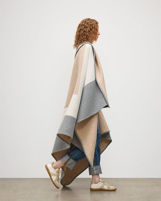 Johnstons Gray Art Geometric & Cashmere Throw
