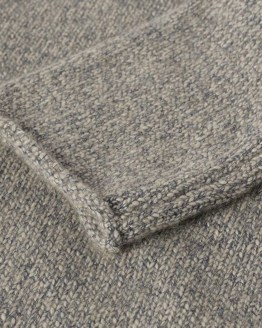 Johnstons White Kester Marl Cashmere Funnel Neck Jumper for men