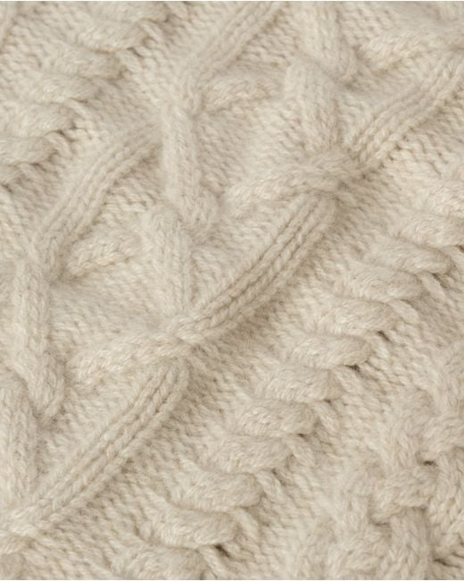 Johnstons Blue Mabel Aran Cable Jumper