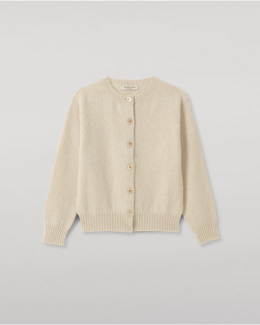 Johnstons Blue Blyth Lambswool Cardigan