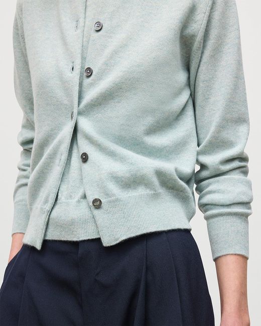 Johnstons Blue Iris Light Classic Cashmere Cardigan