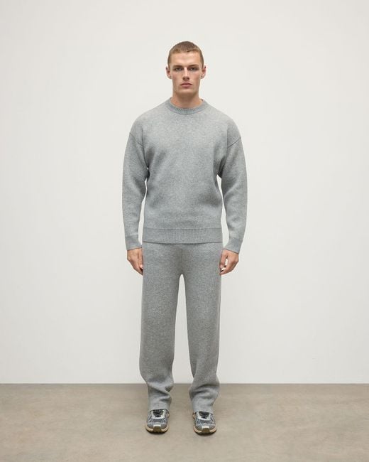 Johnstons Gray Double Face Light Sweatshirt for men