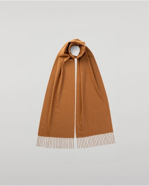 Johnstons Brown Pure Vicuña Wide Scarf