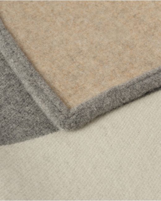 Johnstons Gray Art Geometric & Cashmere Throw