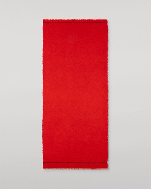 Johnstons Red Usan Cashmere Scarf