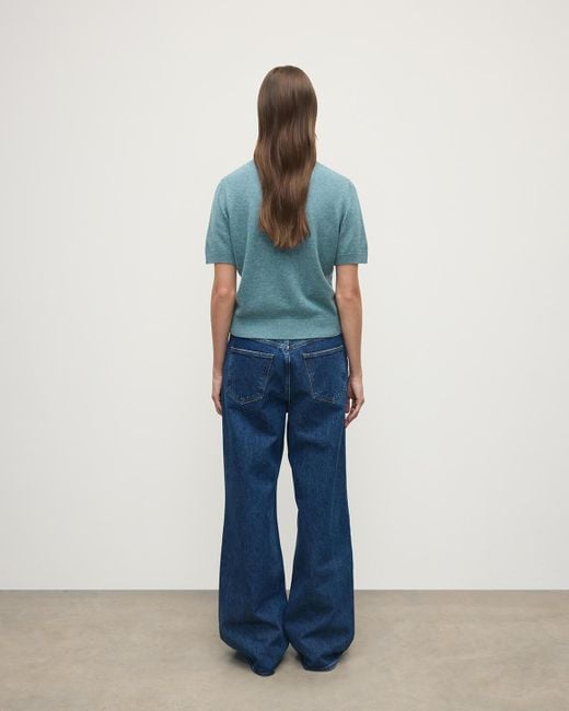 Johnstons Blue Classic Cashmere T-Shirt