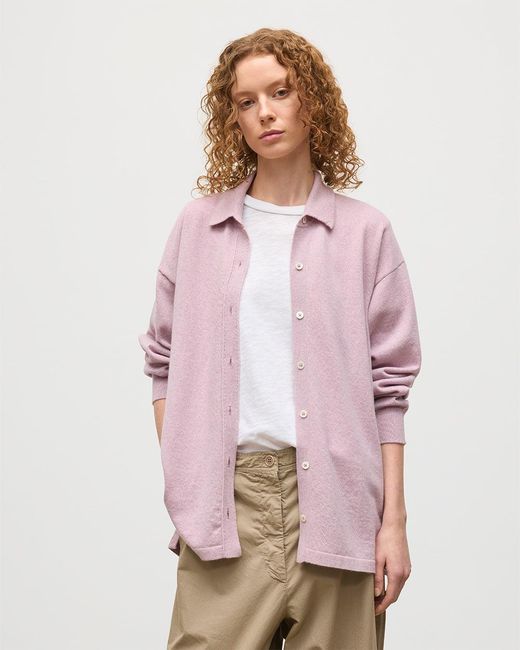 Johnstons Pink Munro Light Cashmere Shirt