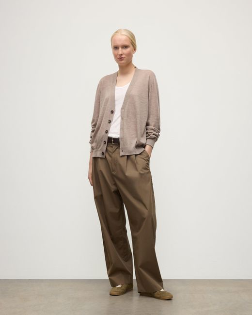 Johnstons Natural Forsyth Light Superfine Cashmere Cardigan