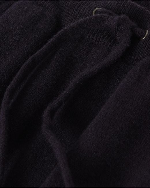 Johnstons Blue Lewis Dark Tapered Cashmere Joggers for men