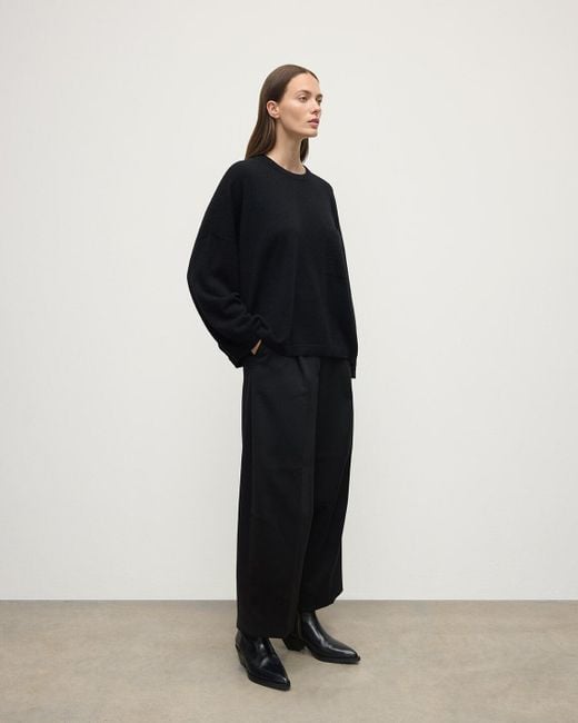 Johnstons Blue Gauzy Pocket Cashmere Jumper