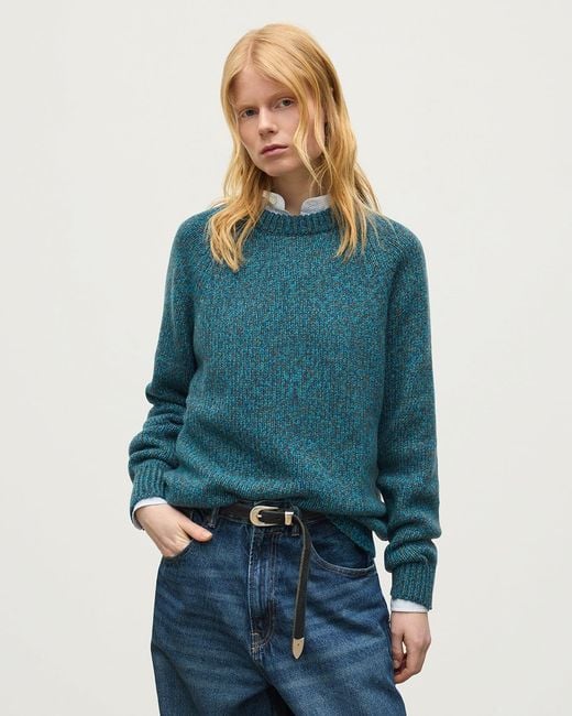 Johnstons Blue Fyfe Cashmere Jumper
