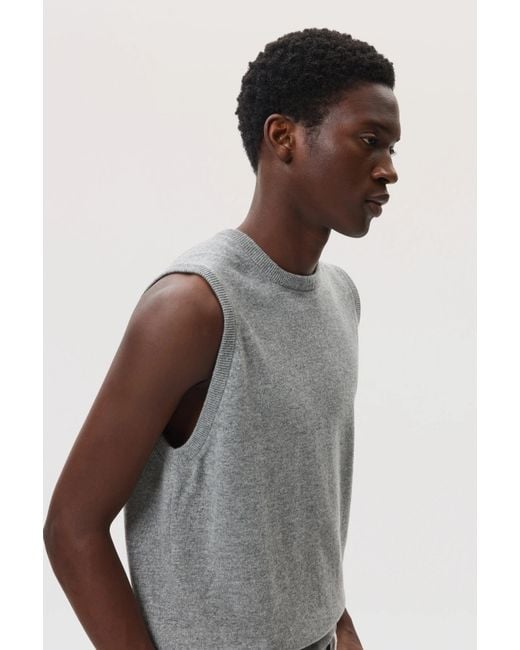 Johnstons Gray Light Cashmere Tank