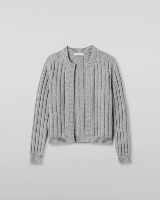 Johnstons Blue Lecht Cashmere Crew Cardigan