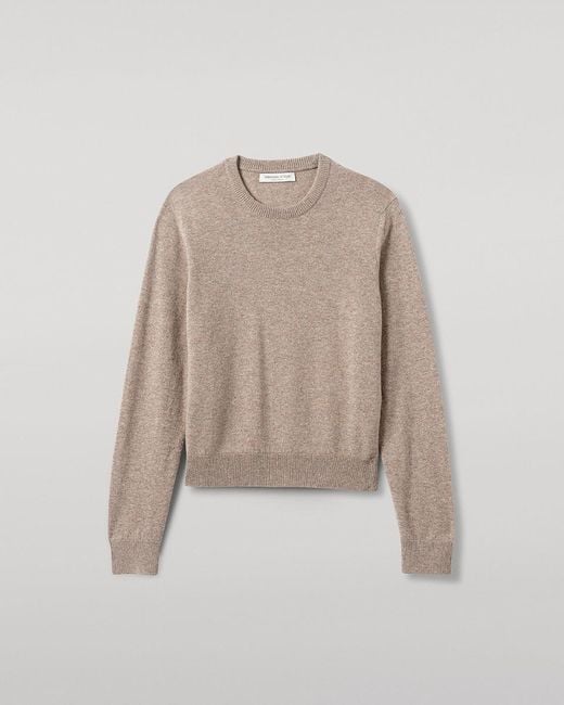 Johnstons White Cashmere Round Neck Jumper