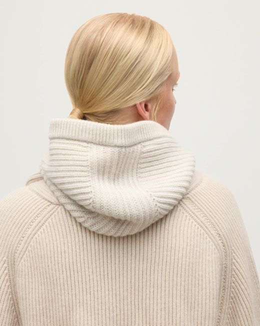 Johnstons White Nevis Cashmere Hood