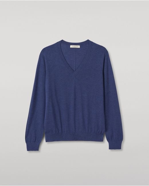 Johnstons Blue Beatrice Superfine Cashmere Jumper
