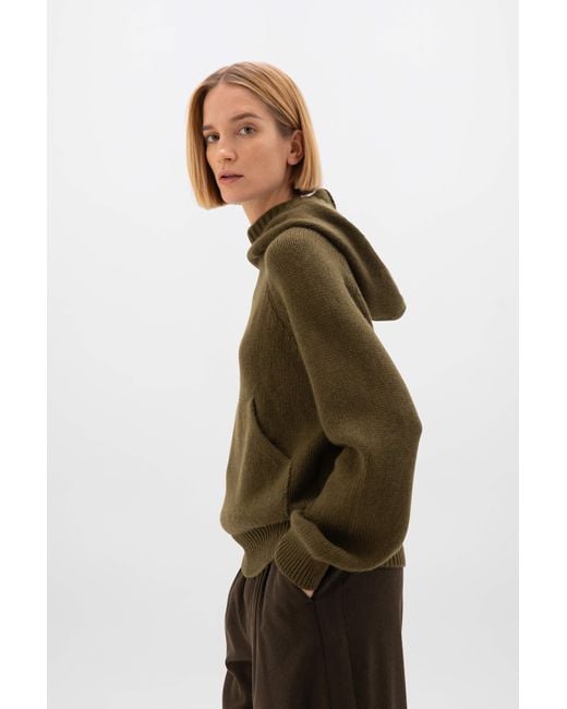 Johnstons of Elgin Oversized Cashmere Hoodie in Green Lyst UK