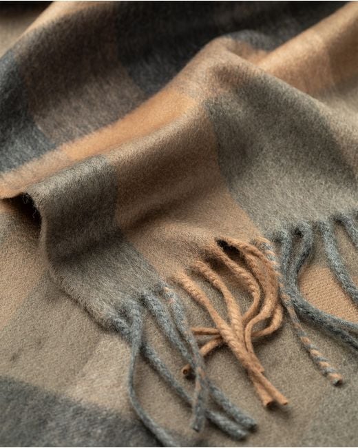 Johnstons Brown Tantallon Cashmere Scarf