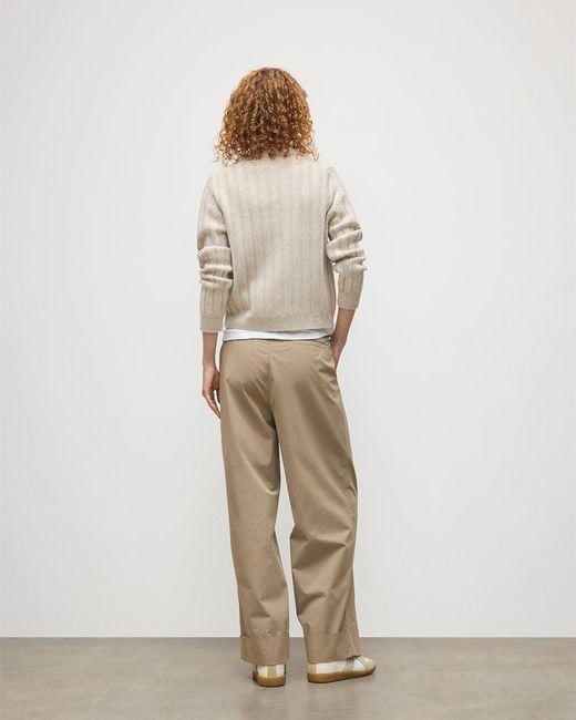 Johnstons Lecht Natural Cashmere Crew Jumper