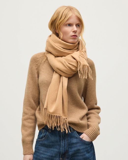 Johnstons Brown Camel Cashmere Stole