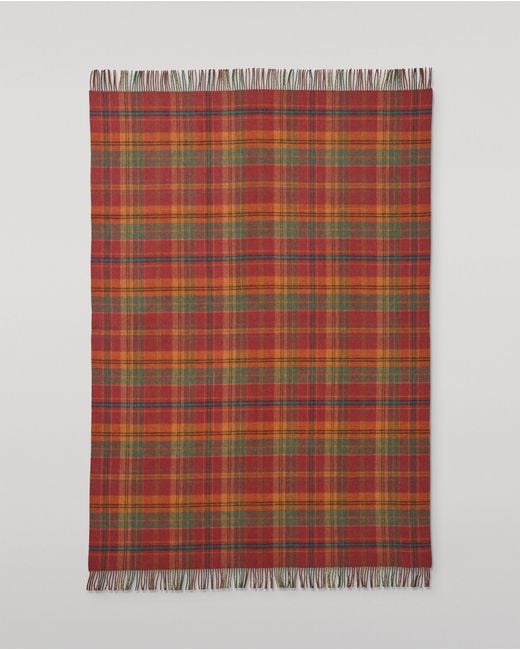 Johnstons Red Double Face & Lambswool Throw