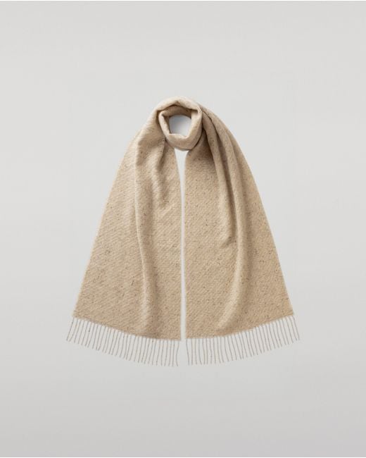 Johnstons Natural Lofty Twill Cashmere Scarf