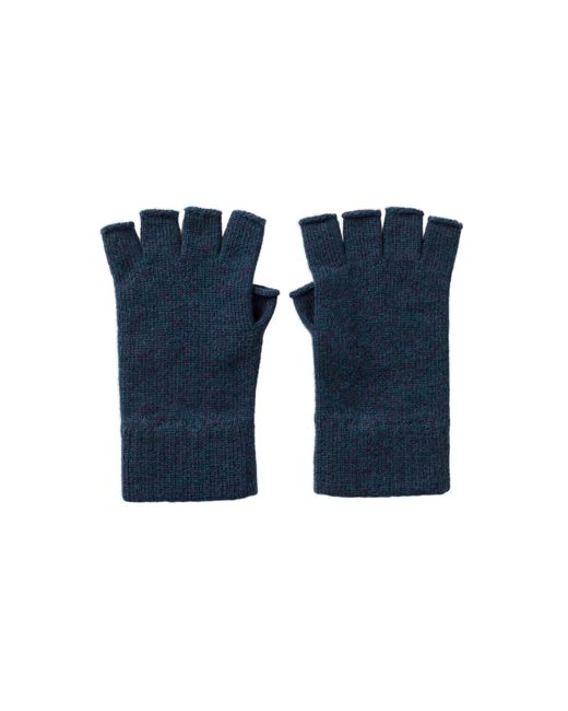 Johnstons Blue Fingerless Cashmere Gloves