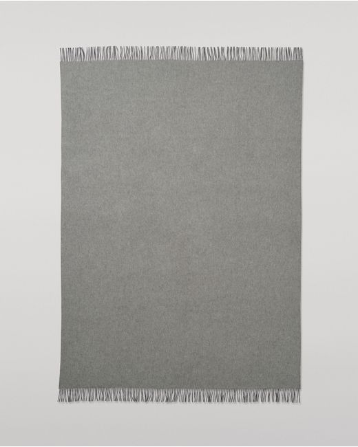 Johnstons Blue Reversible & Light Cashmere Throw
