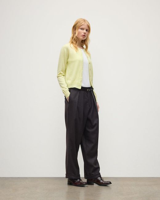 Johnstons White Iris Classic Cashmere Cardigan
