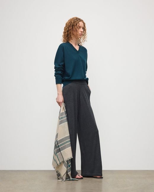 Johnstons Blue Ina Dark Merino Trousers