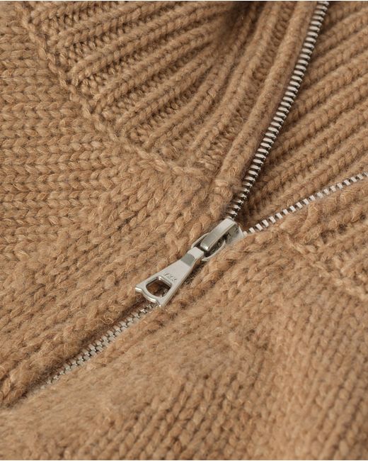 Johnstons White Mellis Camel Marble Cashmere & Cotton Jumper