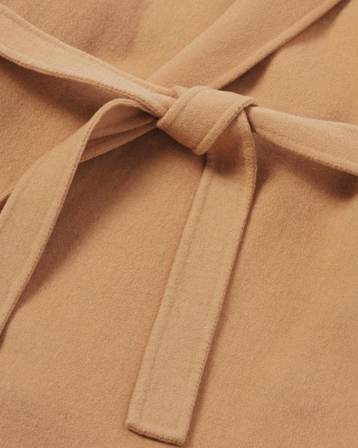 Johnstons Natural Camel Cashmere Wrap Coat
