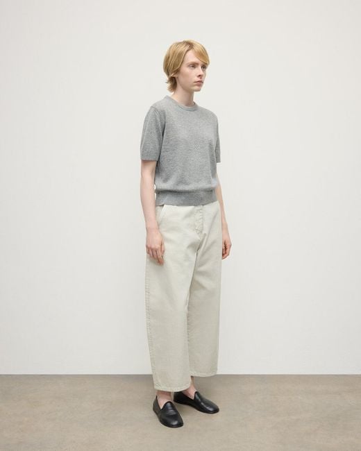 Johnstons White Classic Cashmere Light T-Shirt