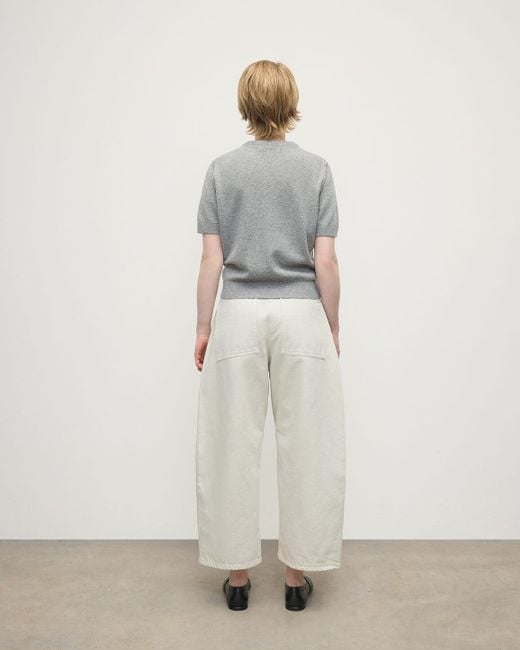 Johnstons White Classic Cashmere Light T-Shirt